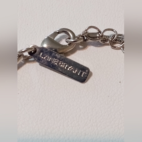 Necklace By Lane Bryant Silver Tone Coil Snake Cylindrical Chain Adjustable VTG - Picture 3 of 5